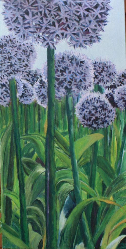 Zwiebelblüten 50x100 cm - Acryl auf Leinwand